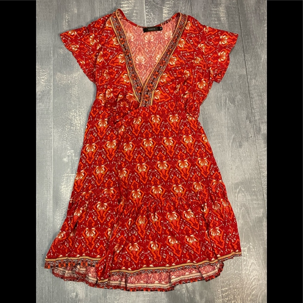 Super cute summer wrap mini dress
